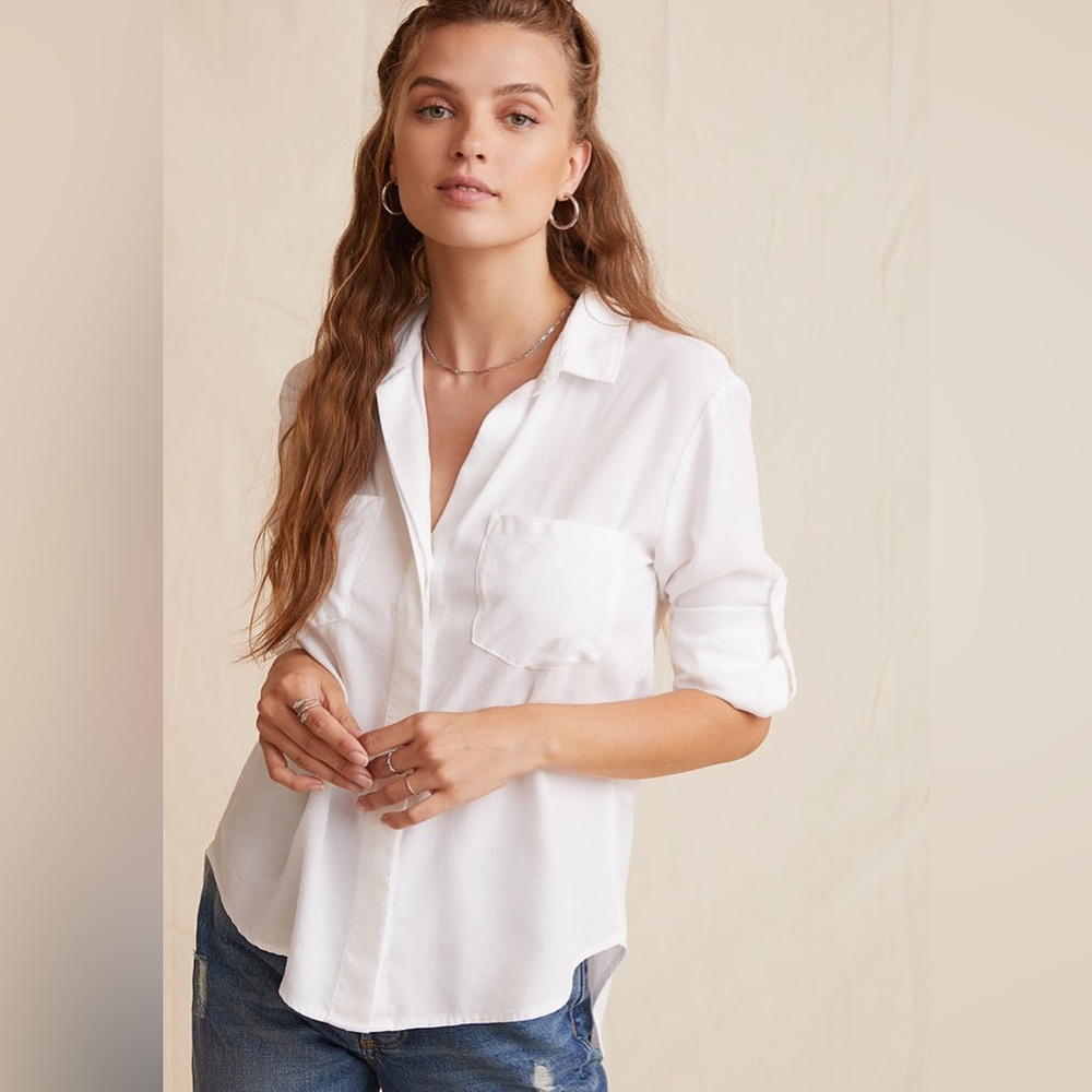 Bella Dahl Split Back Button Down White Size XS - image 1